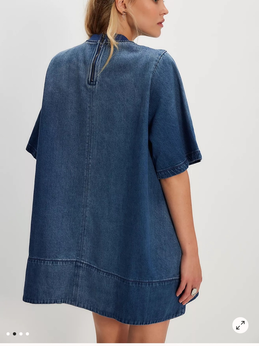 Free People Harlow Mini Dress - Blue - Picture 3 of 4